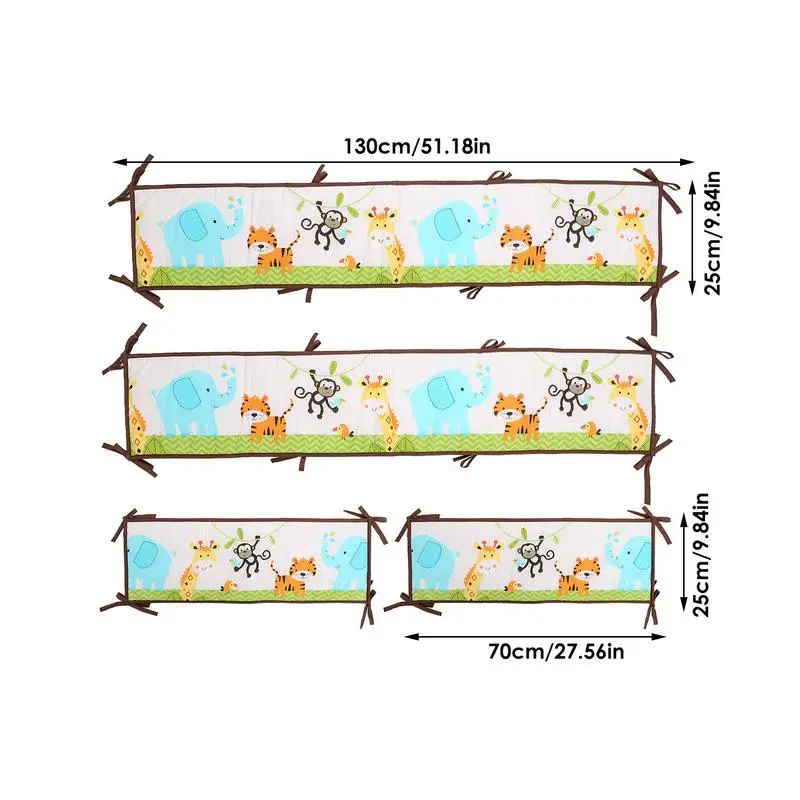 4 pçs amortecedores de cama do bebê algodão macio berço anti-colisão protetor de cama recém-nascido berço pára-choques conjunto de cama infantil crianças decoração do quarto