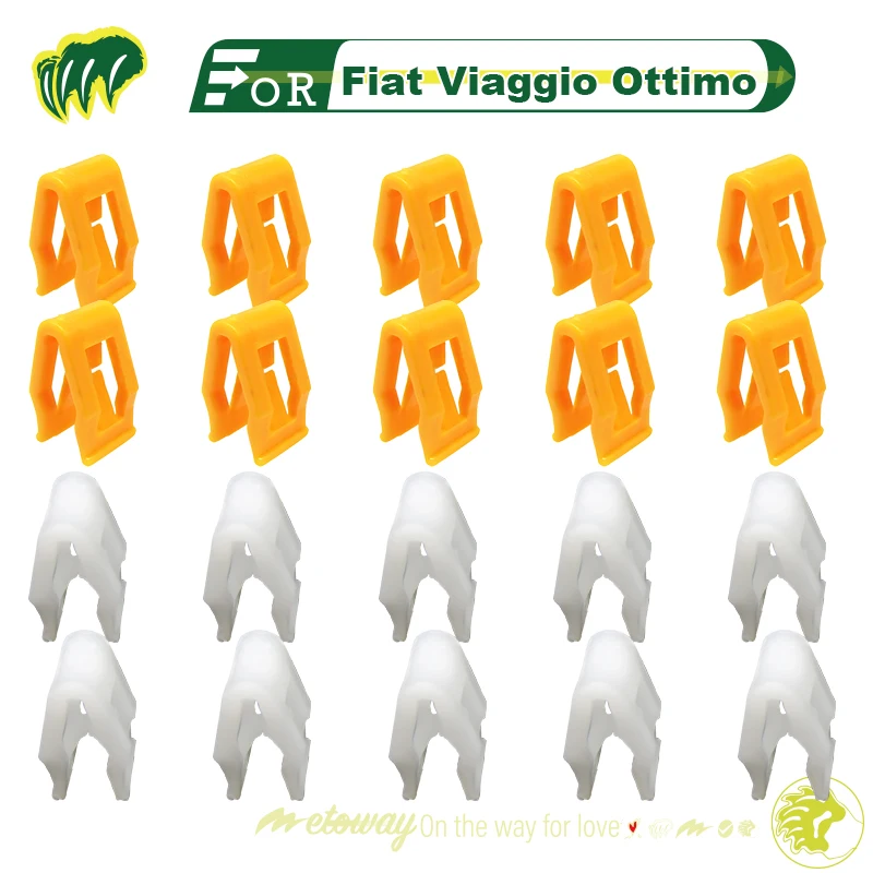 20pcs Clips For Fiat Viaggio Ottimo A C D Column Shift Cover A-pillar Clip Center Console Dashboard Clip CD Column Clip