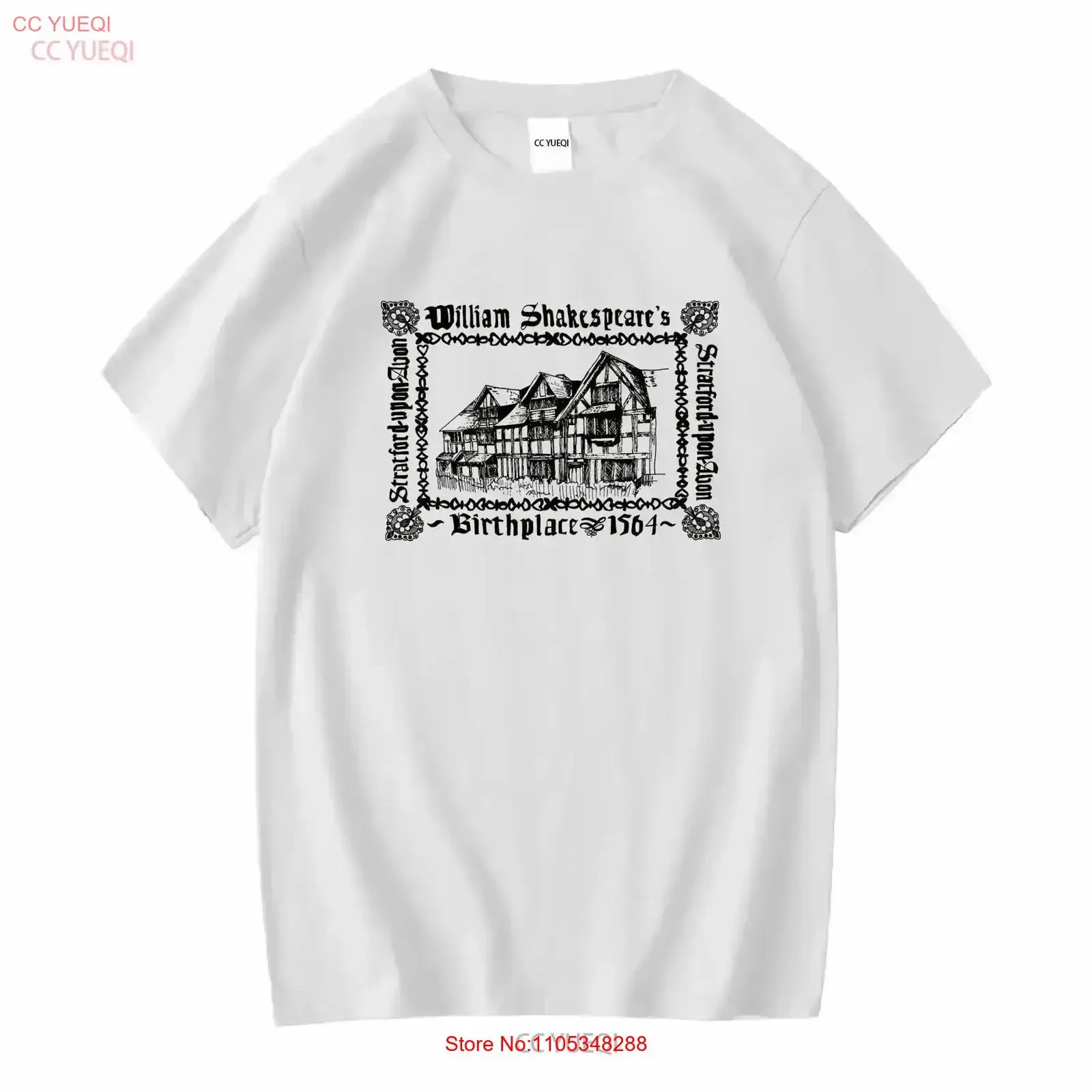 Vintage 90s William Shakespeare Art T Shirt White XL Washed Soft Stretched streetwear Slightly Stylish Comfortable vintage