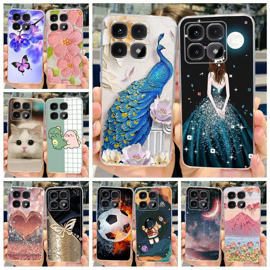 

Чехол для Xiami 14T Pro, новый модный окрашенный чехол, прозрачный силиконовый мягкий чехол из ТПУ для телефона Xiaomi Mi 14T Pro 14TPro Mi14T 5G Fundas