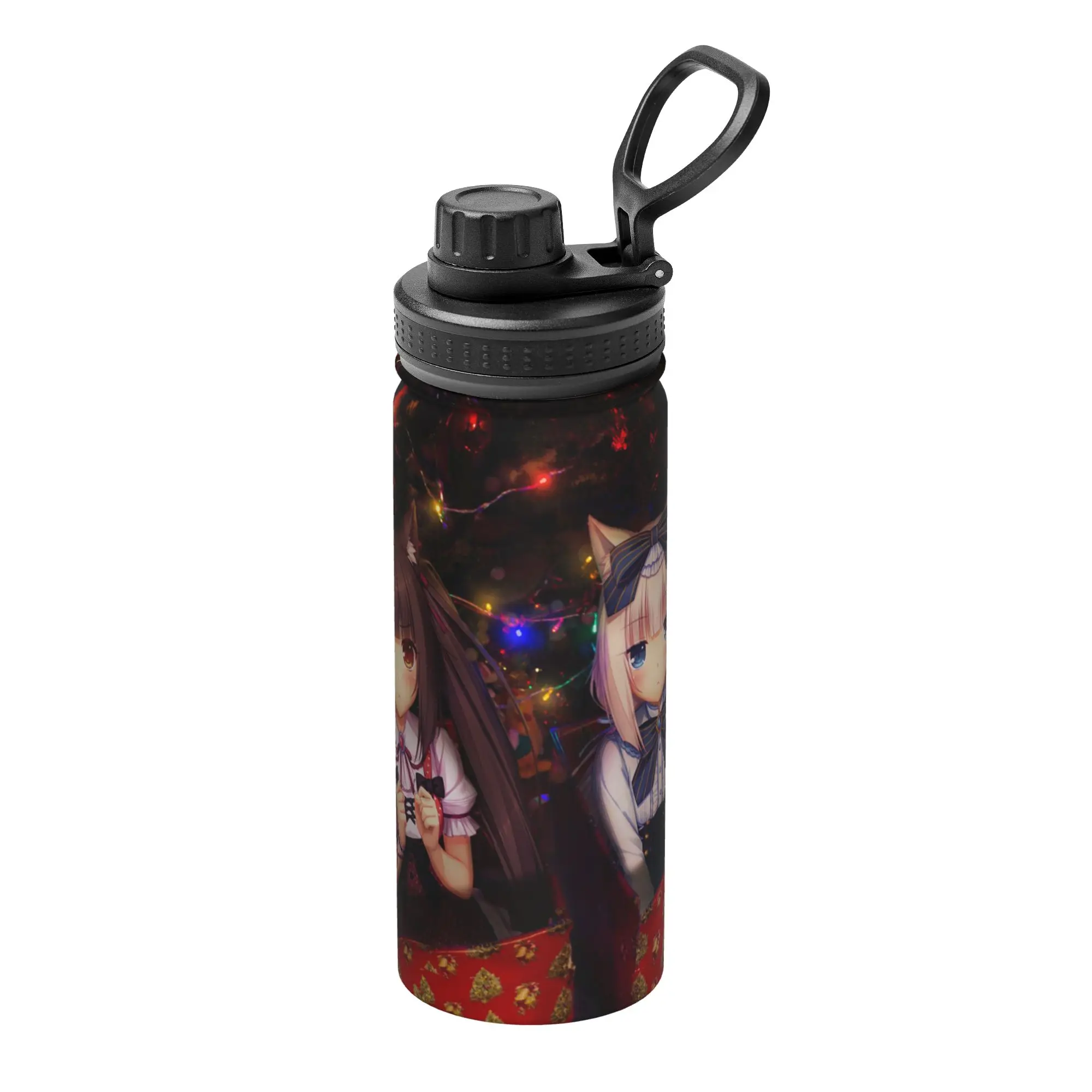 N-Nekopara Anime 18OZ Sports Insulated Kettle Game Kawaii Cute Coffee Cups Stainless Steel Double Wall Mugs 18OZ