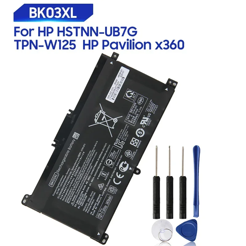 New Replacement Battery BK03XL For HP HSTNN-UB7G TPN-W125 916811-855 916366-541 Pavilion X360 14-BA 14M-BA HSTNN-LB7S 41.2Wh