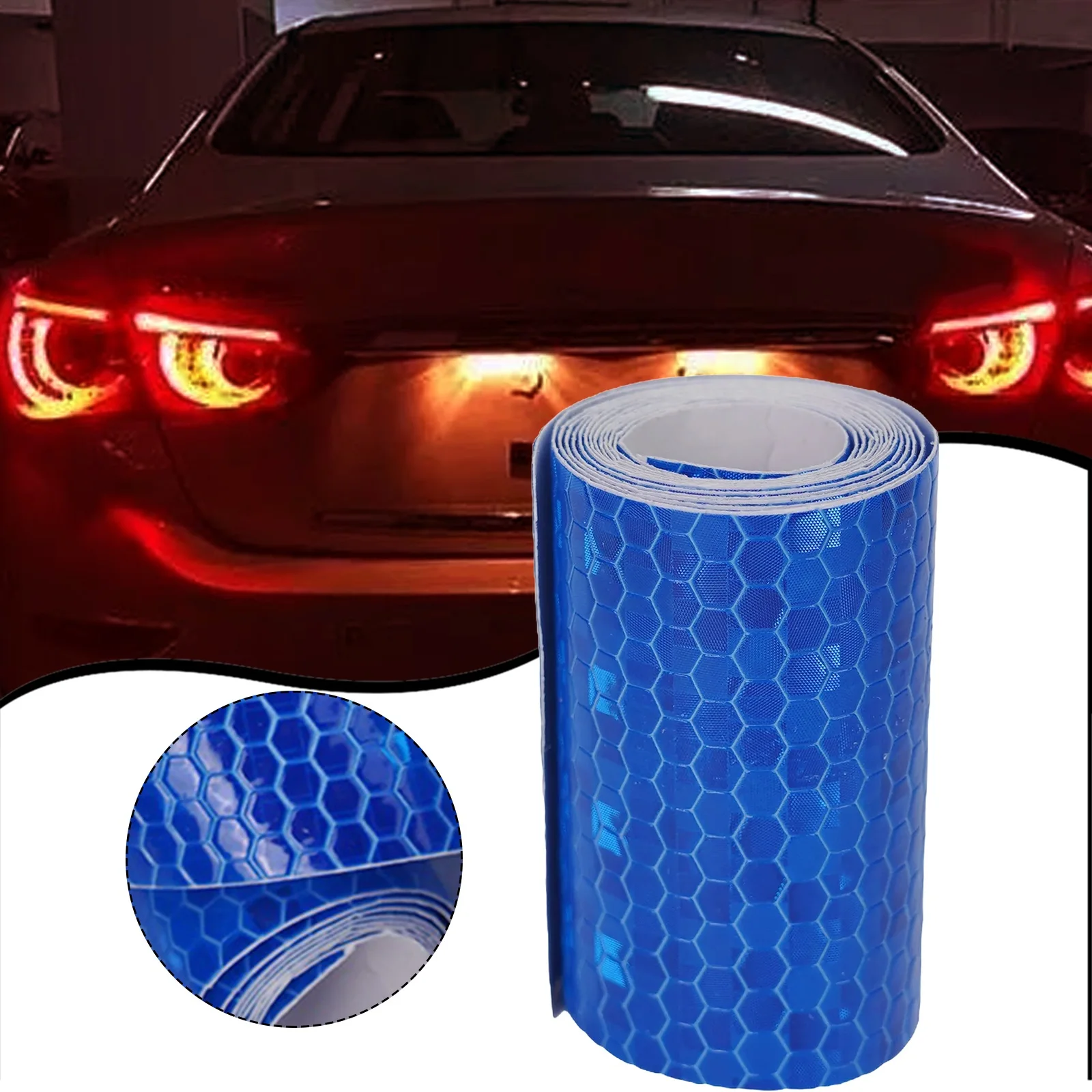 자동차 테이프 스트립 스티커, 빛 반사 스티커, 반사 필름 스티커, 반사 빛 보호 스티커, 100cm X 5cm