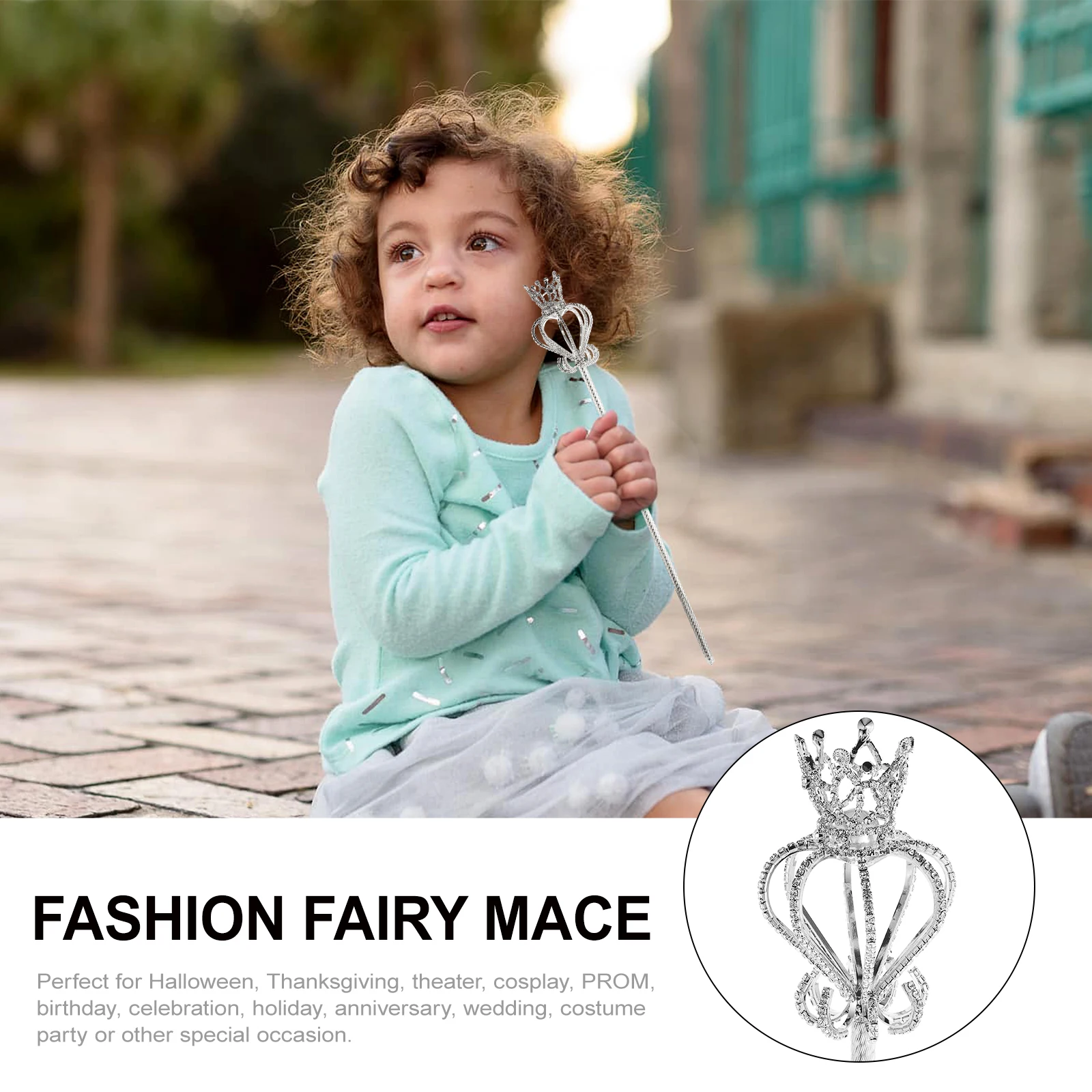 

1pc Fairy Stick Shimmer Wedding Wand Grace King Queen Steel Princess Pharaoh Accessories Halloween Prom Birthday