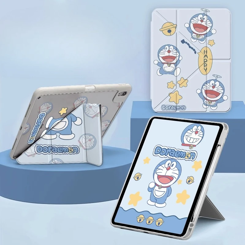 미니소 도라에몽 아이패드 케이스 2025 아이패드 A16 A17 9세대 10세대 11세대 태블릿 커버 펀다 아이패드 에어 3 4 5 프로 4 5 6 M4 보호 케이스