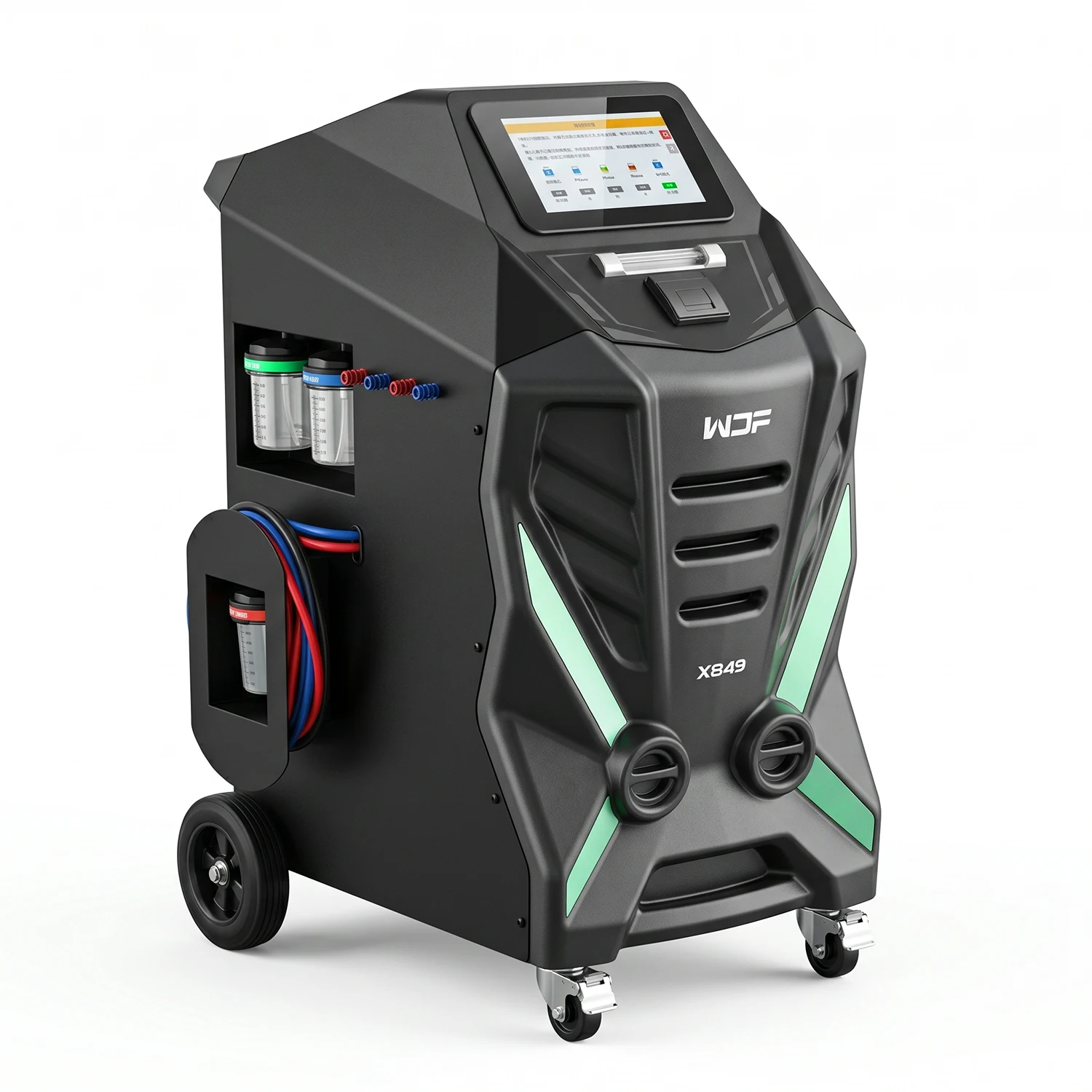 Fully Automatic AC Service Station X849 Dual Gas Refrigerant Recovery Recycling Charging Machine R134a R1234yf