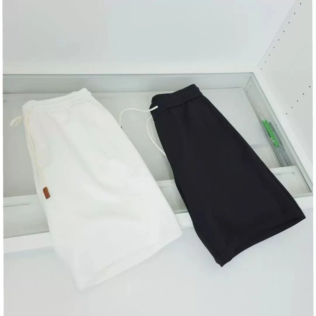 Italian BC old money wind drawstring casual pants embroidered simple breathable five-point shorts