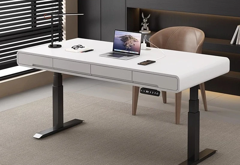 Solid wood electric lifting intelligent computer desk learning home