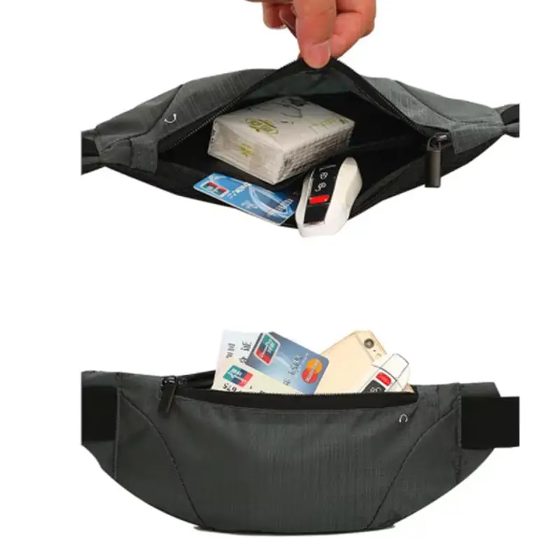 

Цветная водонепроницаемая поясная сумка для бега и занятий спортом, унисекс, на пояс, с застежкой-молнией, для мужчин и женщин