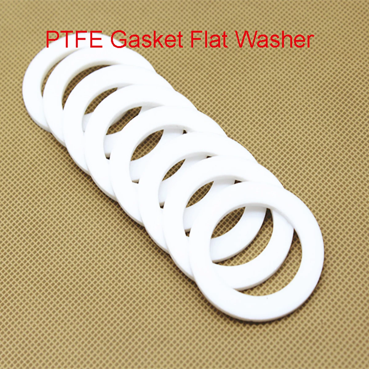 PTFE Gasket Flat Washer Thickness 1.25mm ID 3mm~160mm Resistant to High & Low Temperature Corrosion Anti-aging For Flange