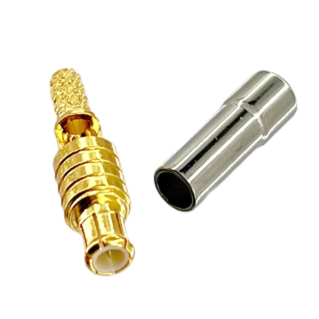 1pc MCX  Male Plug RF Coax Connector Crimp for RG316 RG174 LMR100 Straight Goldplated Open Window  Wholesale New