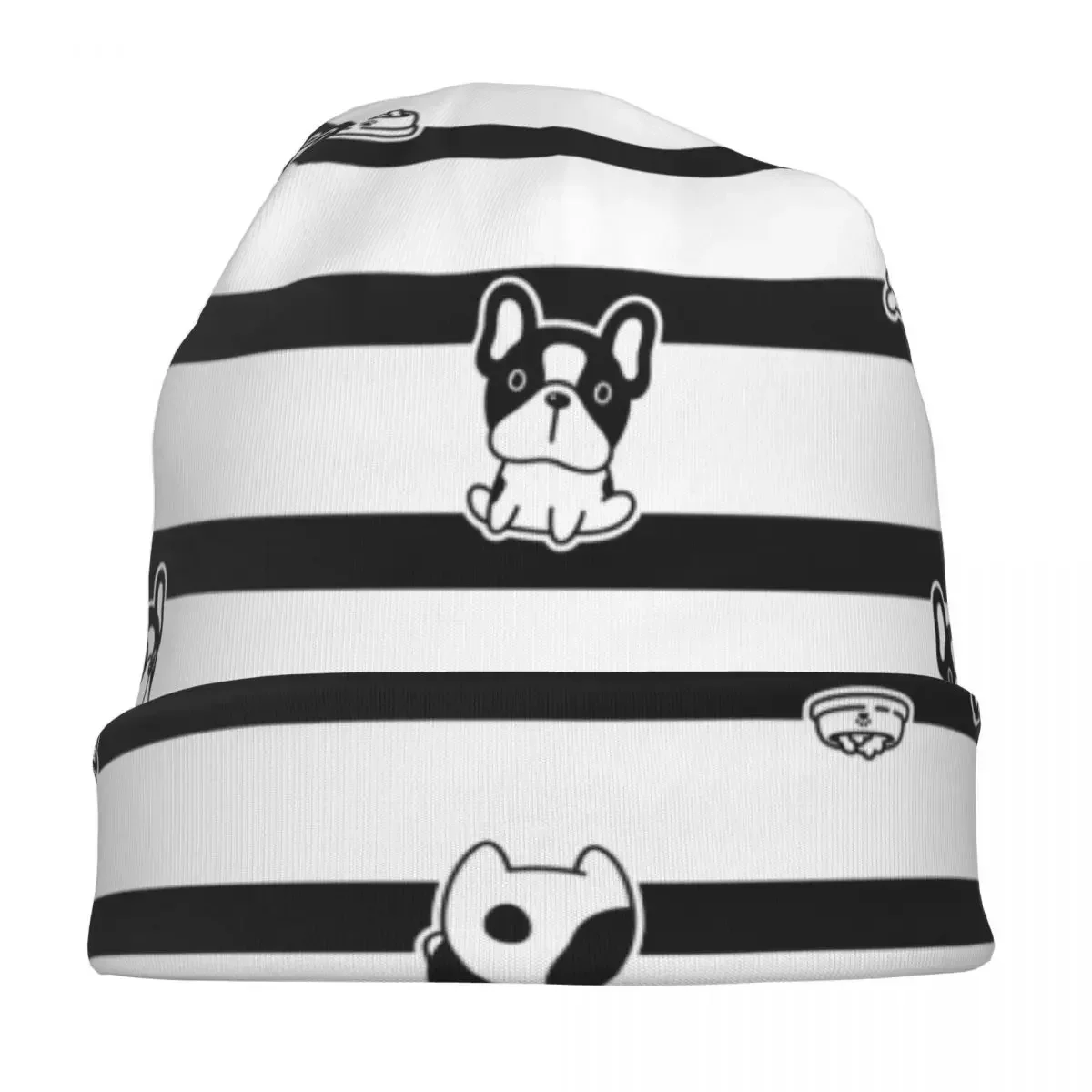 French Bulldog Dog Lover Skullies Beanies Hat Autumn Winter Unisex Outdoor Caps Warm Dual-use Bonnet Knit Hat