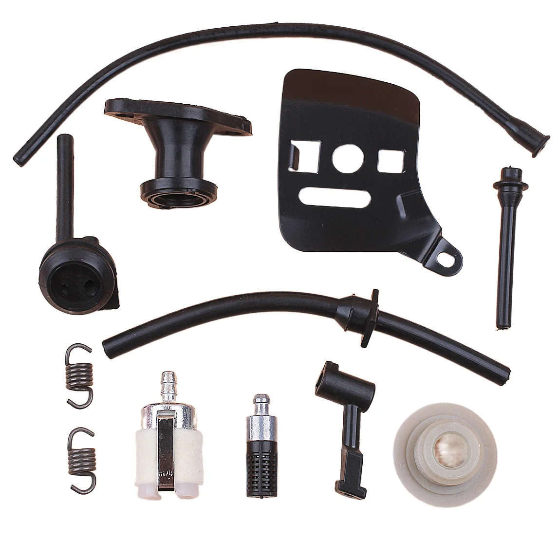 Fuel Oil Hose Filter Worm Gear Intake Manifold Bar Plate Kit For Chinese 2500 25cc Chainsaw 2-Stroke Small Saws Spare Parts