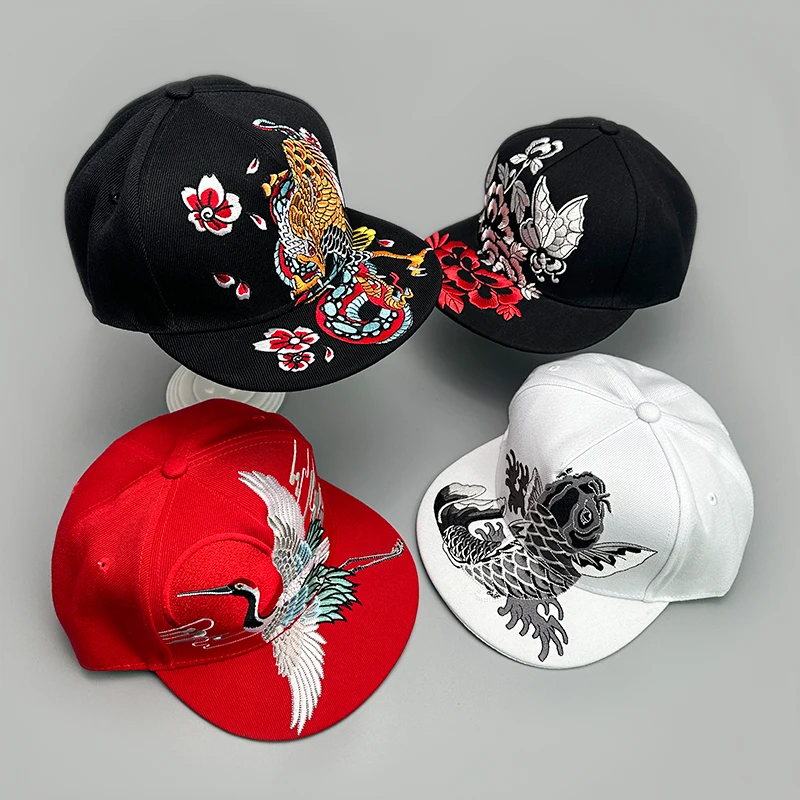 

Ethnic Style Pattern Embroidery Baseball Hats New Unisex China Chic Breathable Sunshade Versatile Flat Eave Fashion Peaked Caps