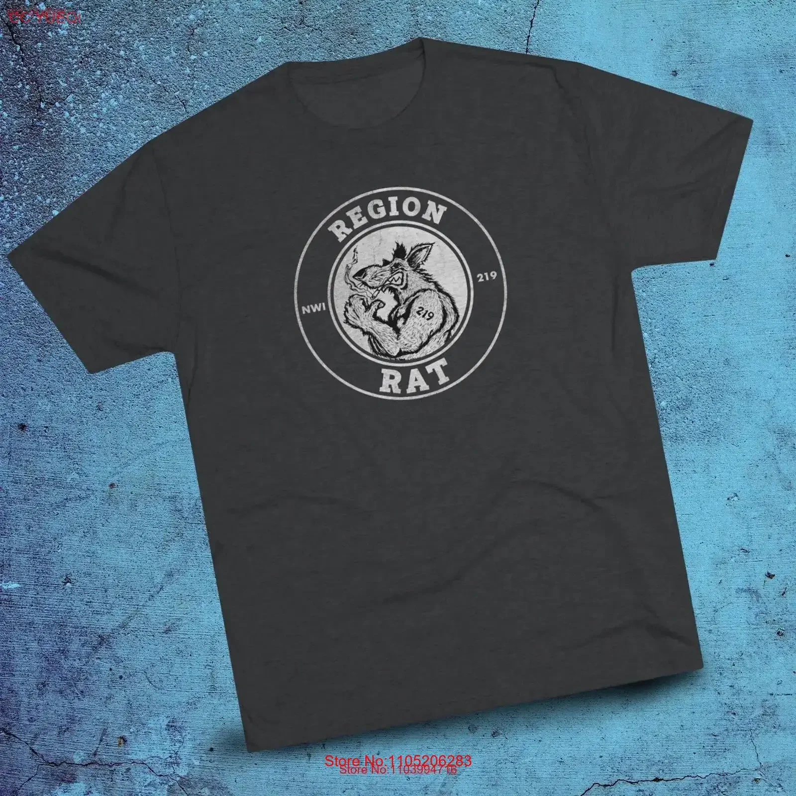 Region Rat T Shirt the Indiana funny 219 NWI Northwest gift dunes vintage vintage Washed homme Unisex Stretched Comfortable