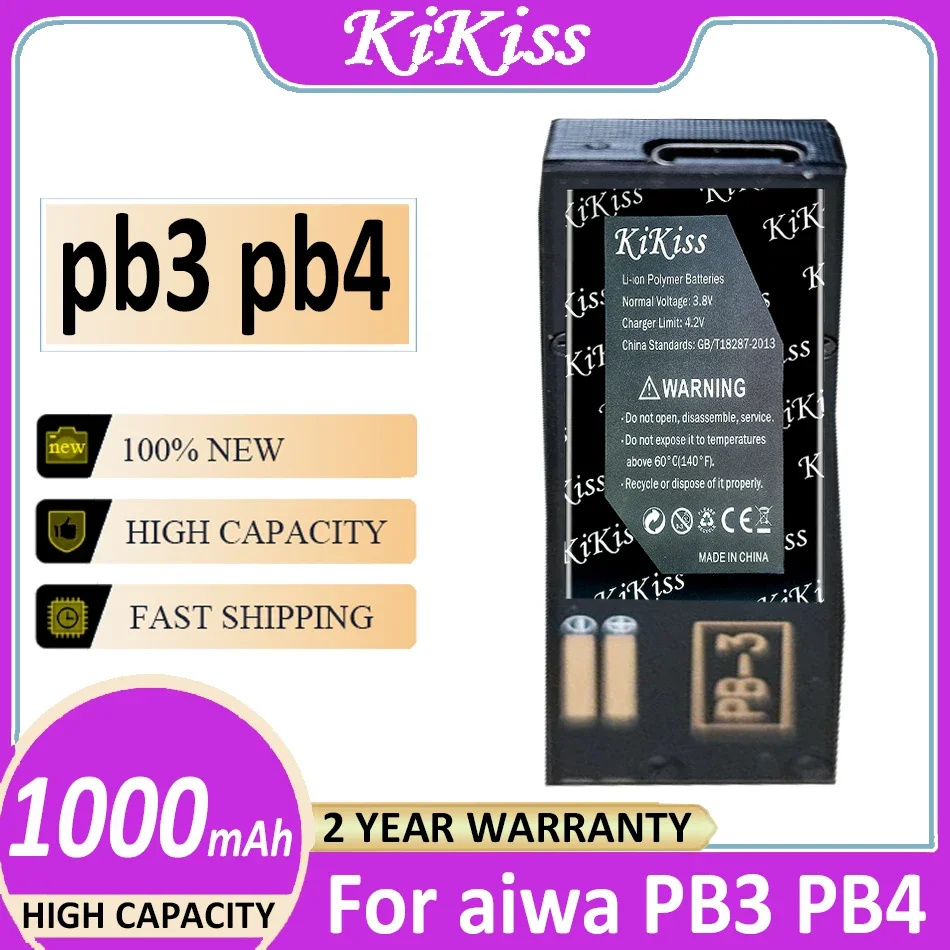 

KiKiss Battery 1000mAh For aiwa PB3 PB4 px370 jx609 p50 px30 px50 jx303 jx2000 jx303 jx505 jx729 jx629 jx202 Bateria