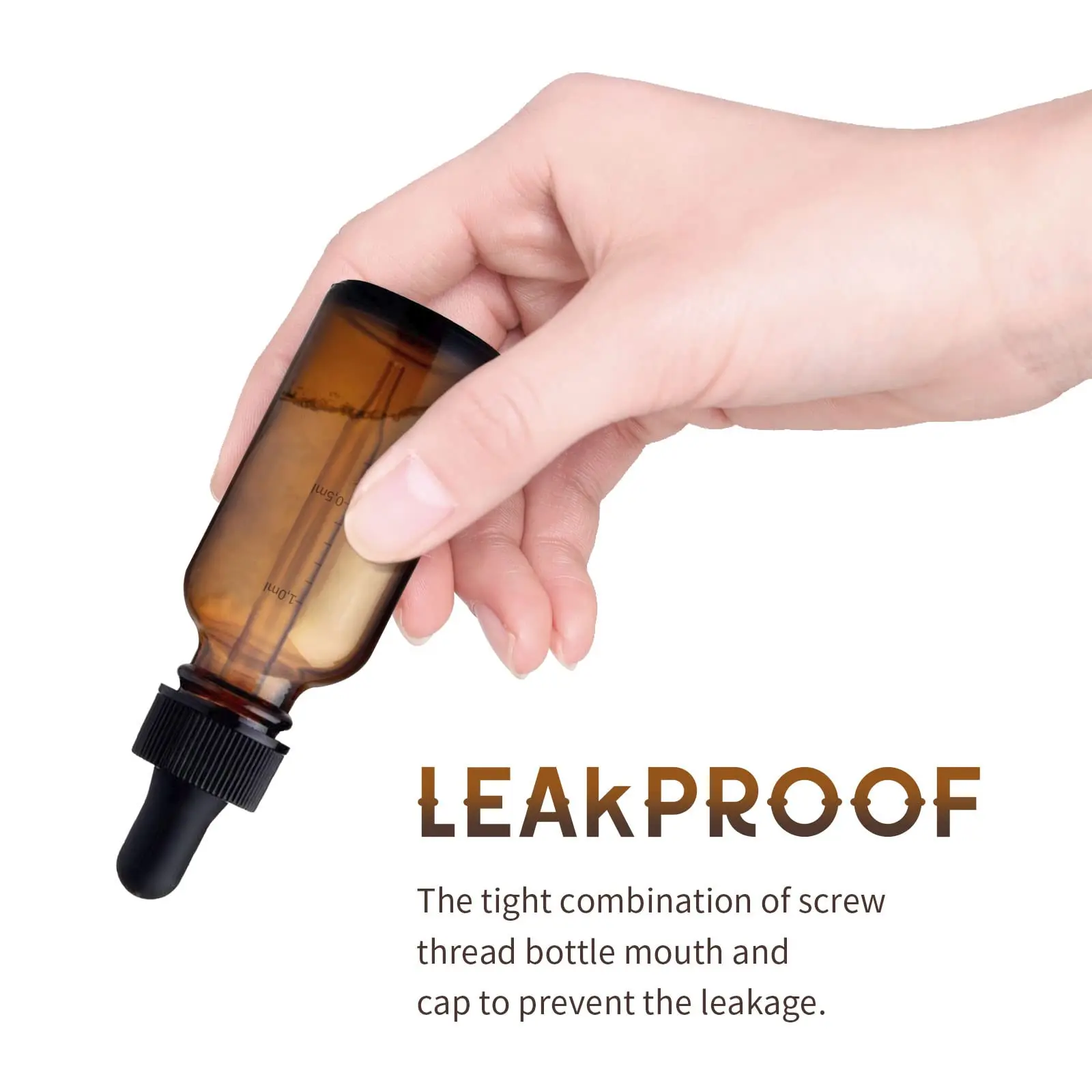 30 Pack Glass Dropper Bottle Amber Glass Bottles with Glass Droppers and Black Cap for Essential Oils, Lab Chemicals, Perfumes