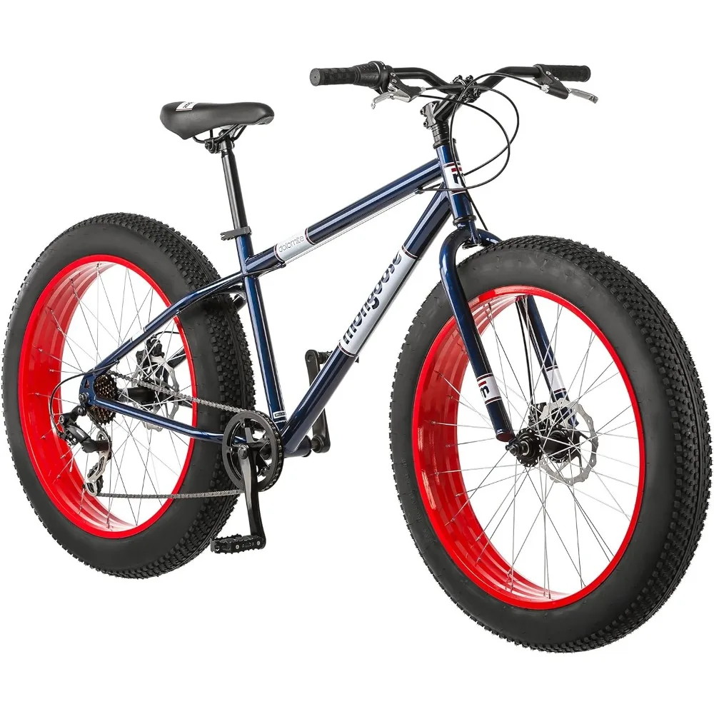 

Dolomite Fat Tire Mountain Bike, for Adult Men Women, 26 Inch Wheels, 4 Inch Wide Knobby Tires, 7-Speed, Steel Frame