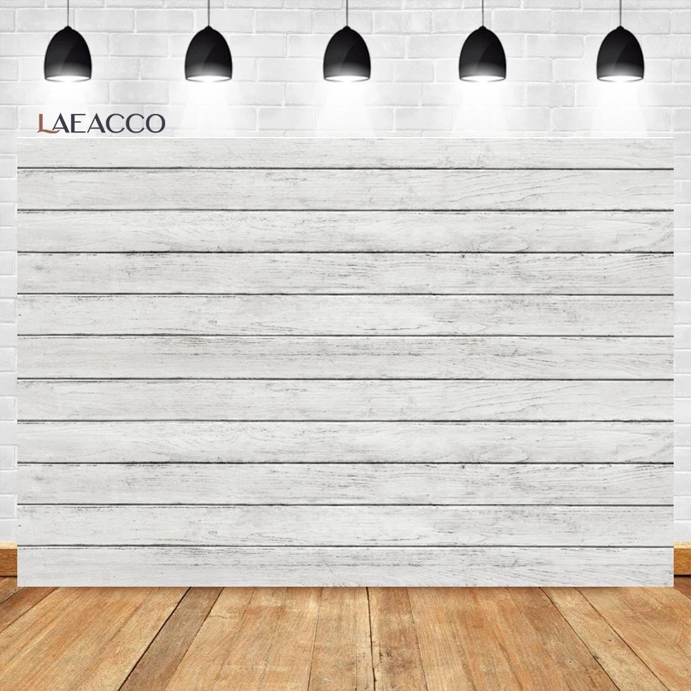 Laeacco Rustic Wood Wall Backdrop Retro Natural Wooden Board Plank Baby Shower Birthday Portrait Custom Photography Background