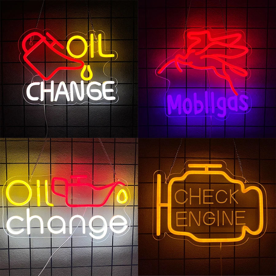 

Automobile Maintenance Led Neon Sign, Oil Meter Refueling Icon, Usb Powered, Used For Workshop, Garage, Bar, Man Cave Decor.