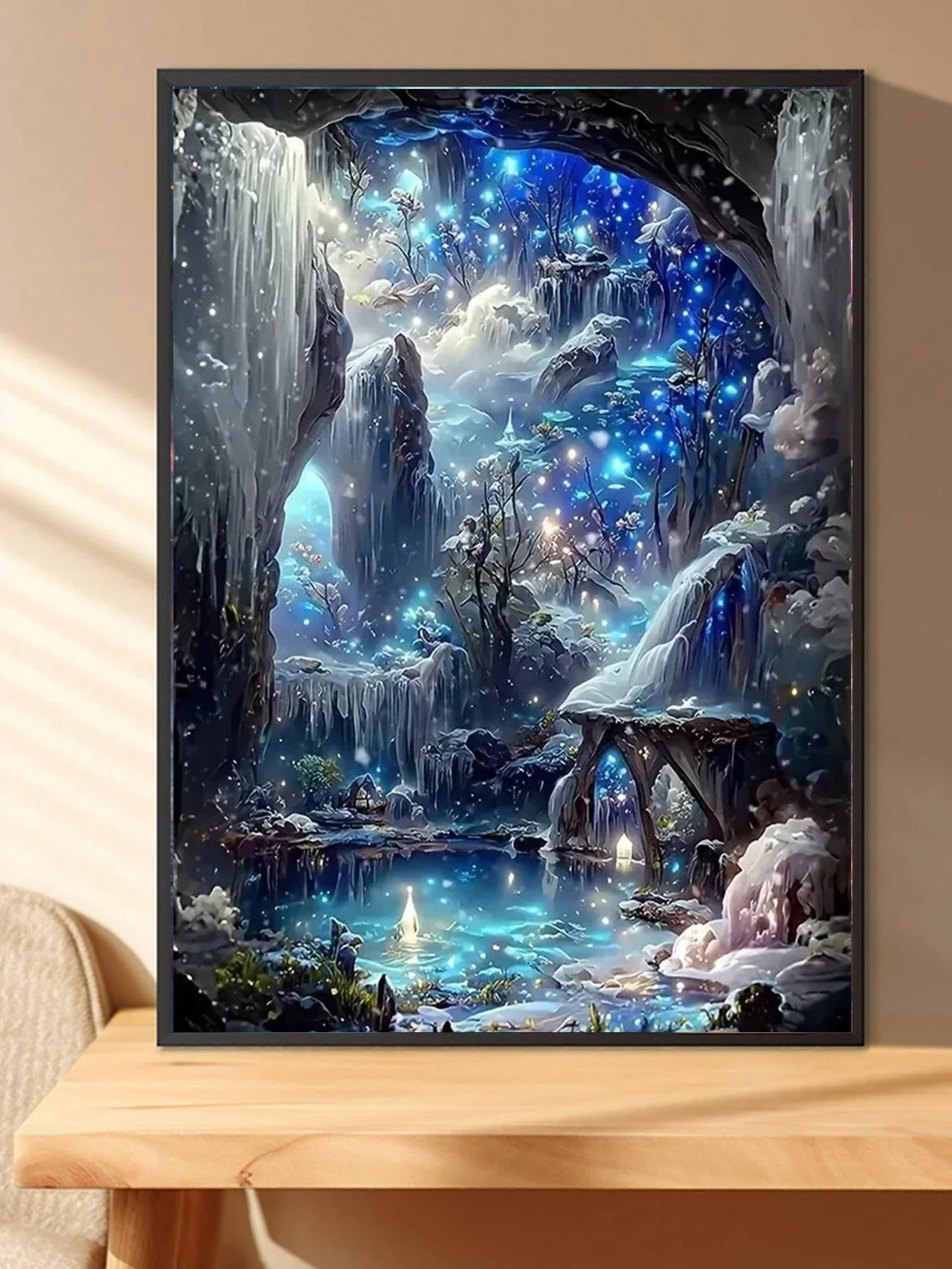 1 piece Starry Falls DIY diamond painting, DIY diamond painting set accessories, suitable for home living Vampires diaries Lotso