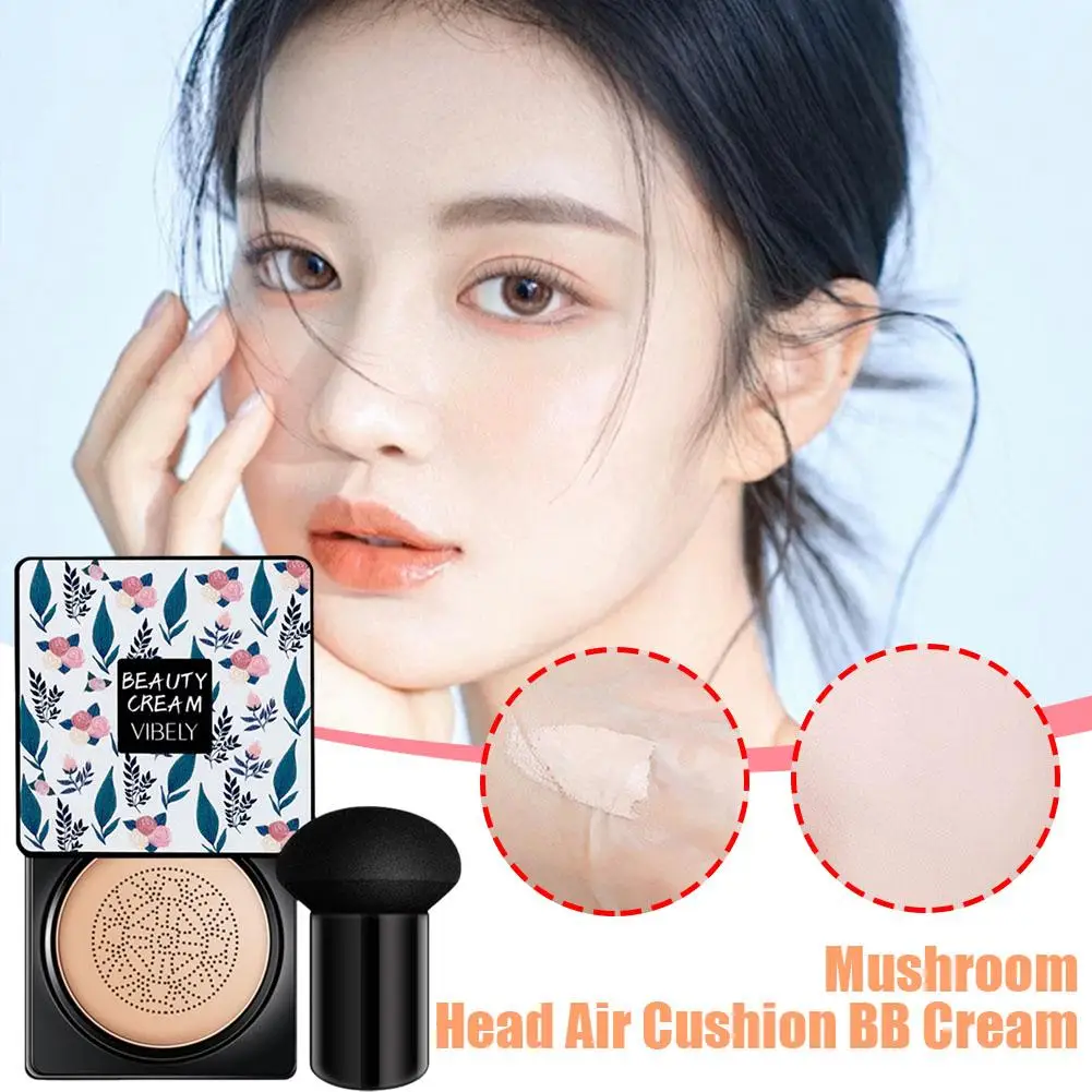 Magic Foundation Mushroom Head Air Cushion CC Cream Waterproof Brighten Foundation Cream Base Makeup Face Korean Cosmetics