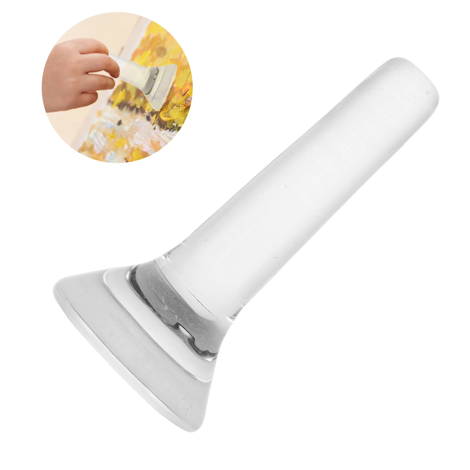 مختبر طحن مدقة دائم كريستال مسطح القاع الزجاج مولر قضيب لصباغ طحن لوازم الفن التدريس