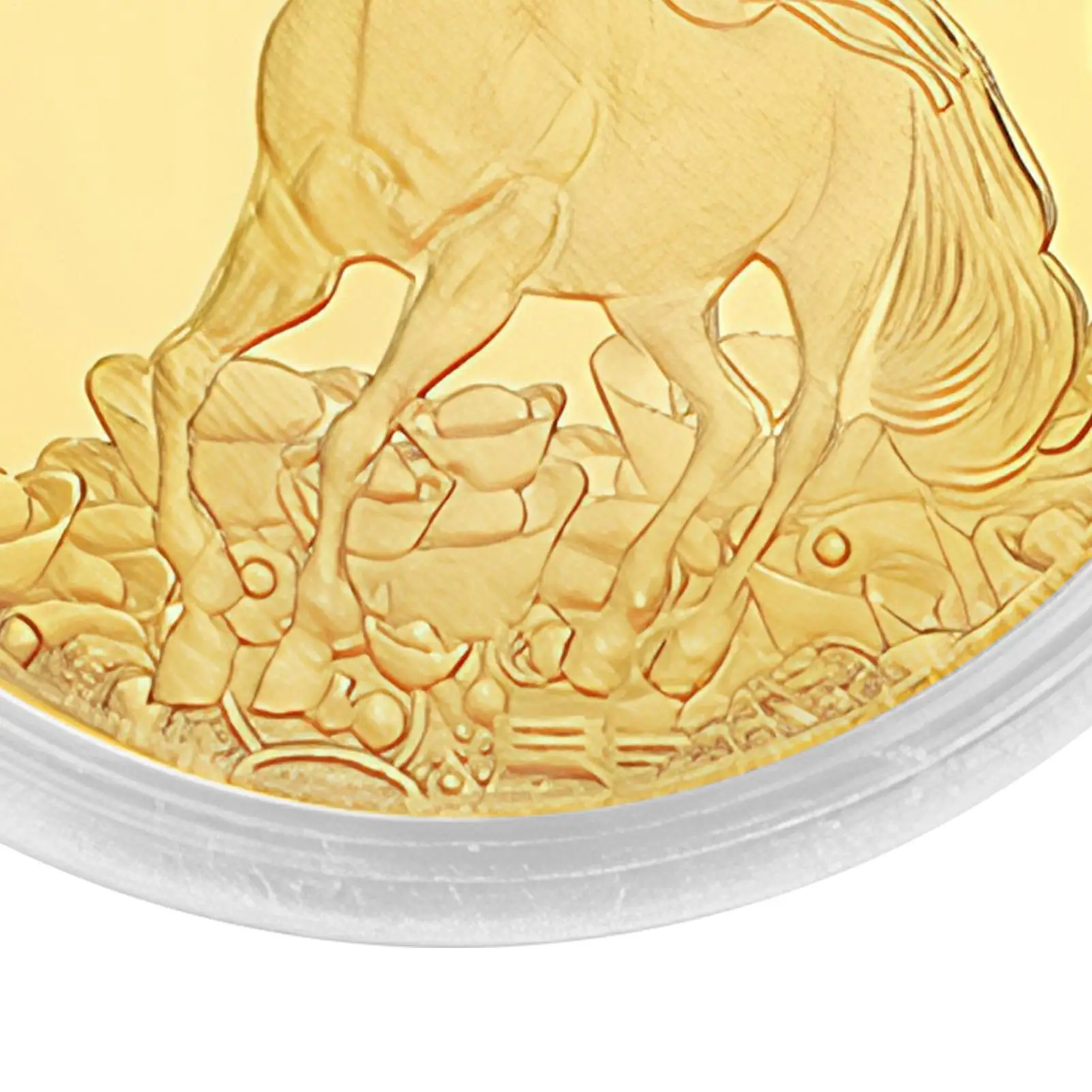 Lunar New Year Coin 3D Embossed Horse Fortune Tokens Collectible Souvenir For Friends Women Men Kids Christmas Holiday Easter