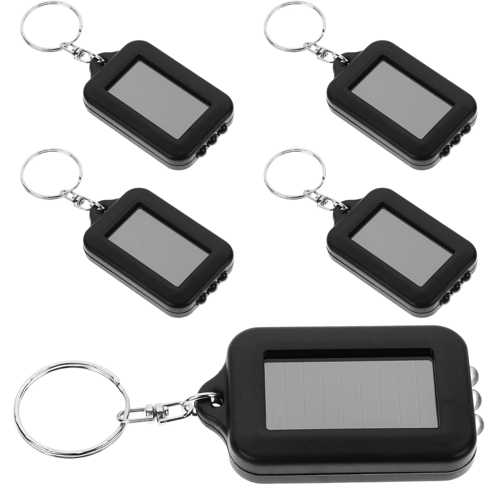 5 pçs lanterna portátil mini chaveiro led pisca para acampamento solar