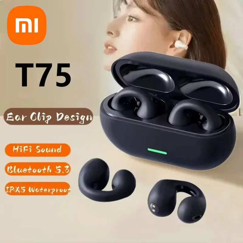 Xiaomi Bone Conduction Earphone Ear-Clip Bluetooth-compatible Headphones Wireless Earbuds 3D Surround Stereo Bass Sports Headset