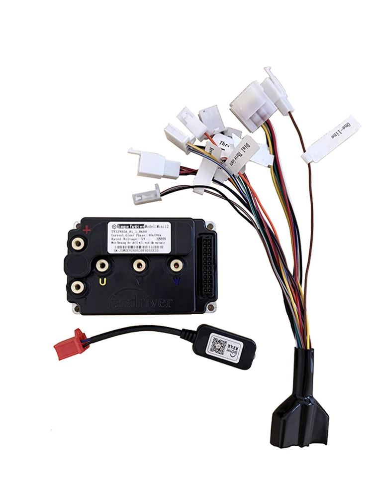 Fardriver MINI12 72260 48V-72V Max DC 80A Faza 160A BLDC Sinusoidalny Sterownik z Czujnikiem Halla do Silnika o Mocy 1000-1500W — 2