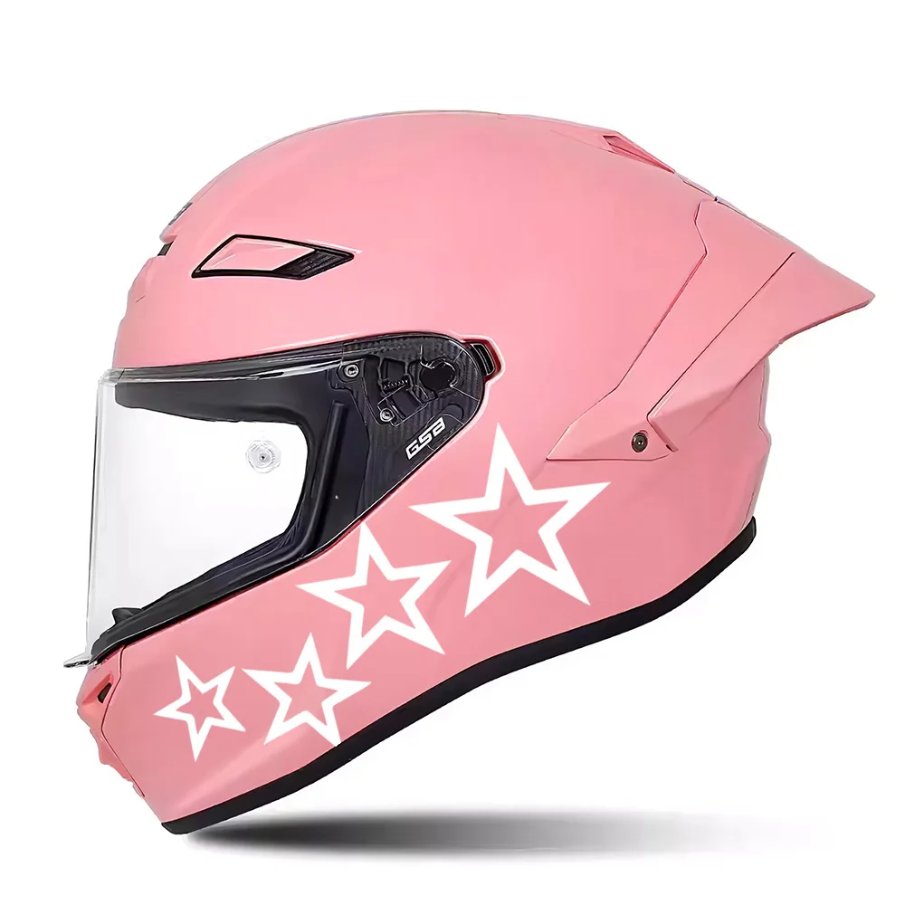 Accesorios para casco de motocicleta y calcomanías de vinilo para coche, lindas pegatinas de estrella de dibujos animados para carrocería/ventanas