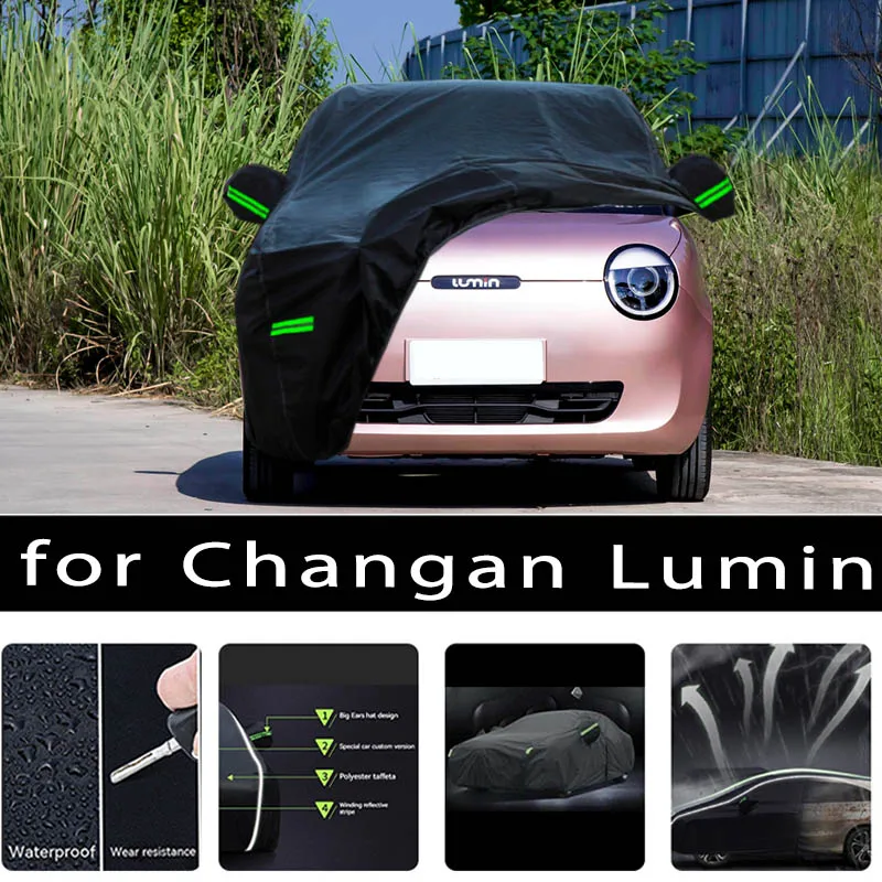 

For Changan Lumin Car Covers Outdoor Waterproof Sun Rain Snow Protection UV Auto Cover 190T Car Protective Full Covers