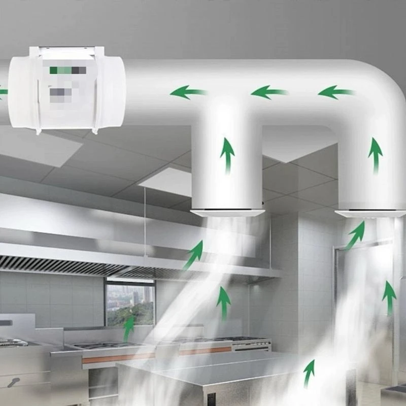 

0XLD 80 мм вытяжной вентилятор для дома, тихий линейный канальный вентилятор, промышленный вентилятор для ванной комнаты, кухни,