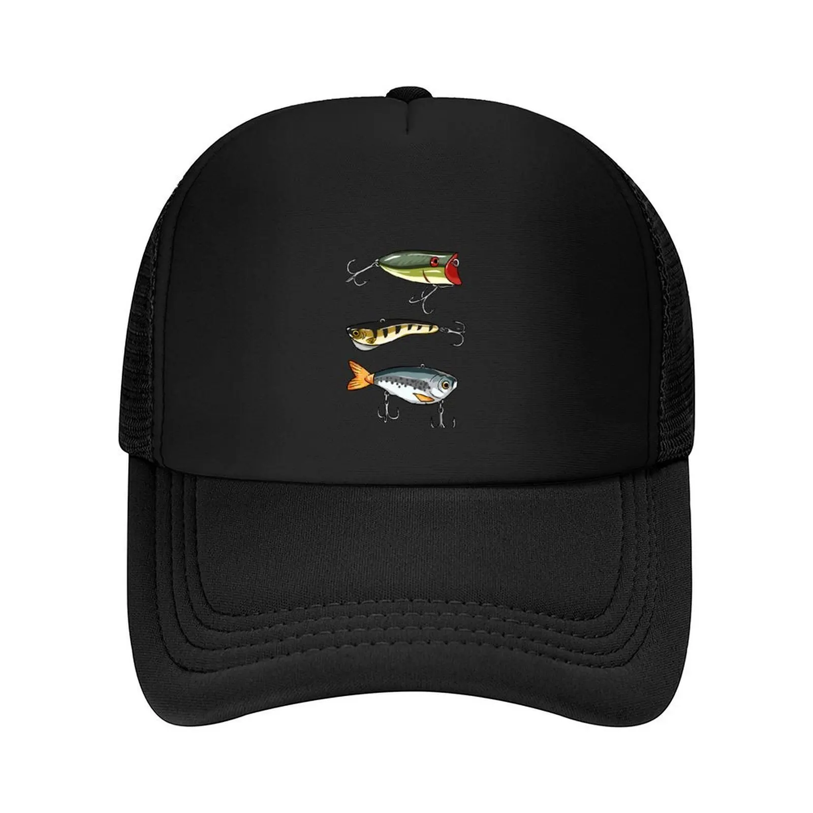 

3 Fishing Lures Baseball Cap sun hat Sports Cap Funny hats golf hat genuine Women's Men's