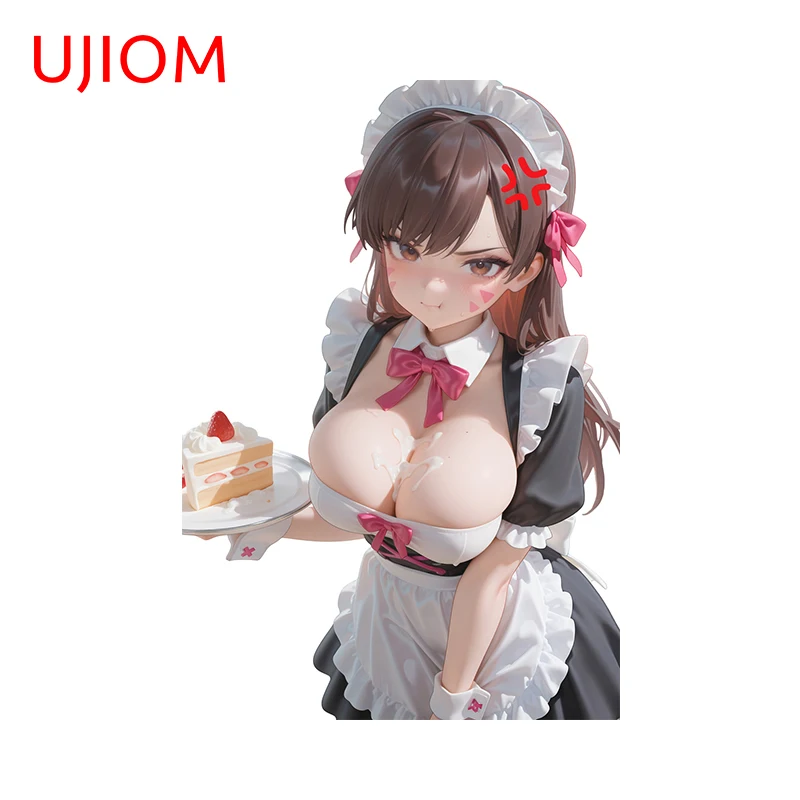 UJIOM Chibi Maid D.va Overwatch Wall Stickers Artistic Cream Cake Picture Decals Creative Waterproof Game Room Accessories