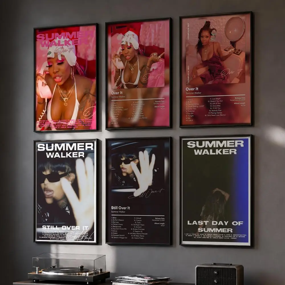 S-Summer Walker Rapper Album Poster HD Wall Art Wall Stickers Home Living Room Bedroom Bar Office Decor Prints
