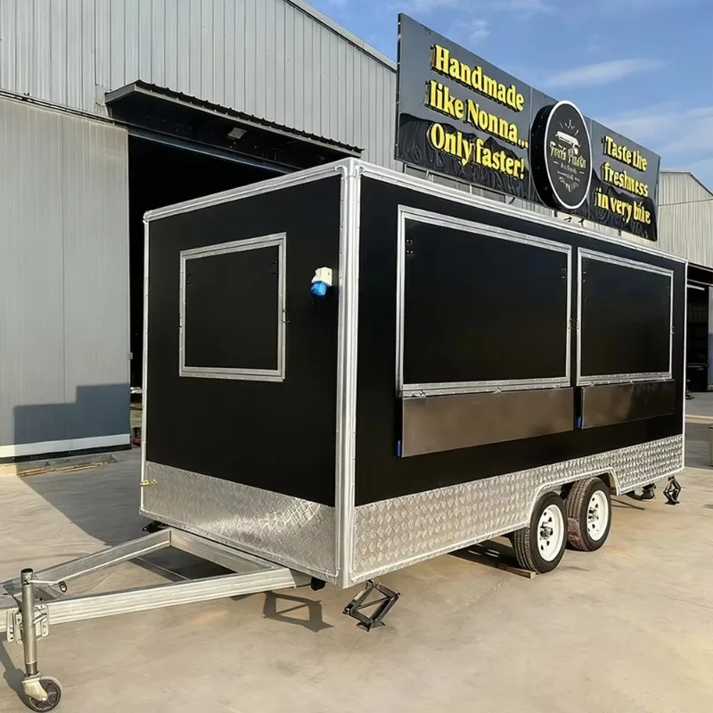 Mobile Catering Food Trailer Portable Commercial Food Cart Outdoor Snack Bar Kiosk Business Unit