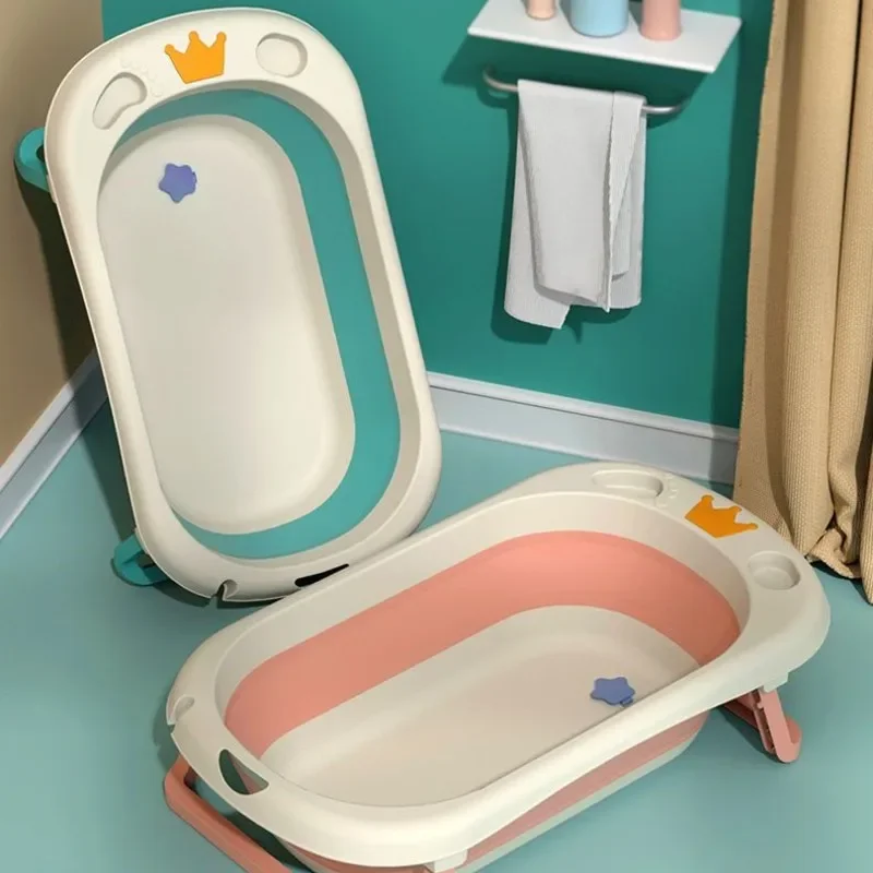 Warm Baby Folding Bathtub Large Household Bath Tub For Newborns And Children Convenient And Comfortable