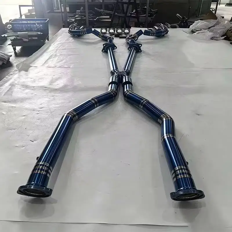 Factory for Lexus RCF 5.0L V8 titanium alloy mid-section and rear-section adjustable valve exhaust system, with remote control