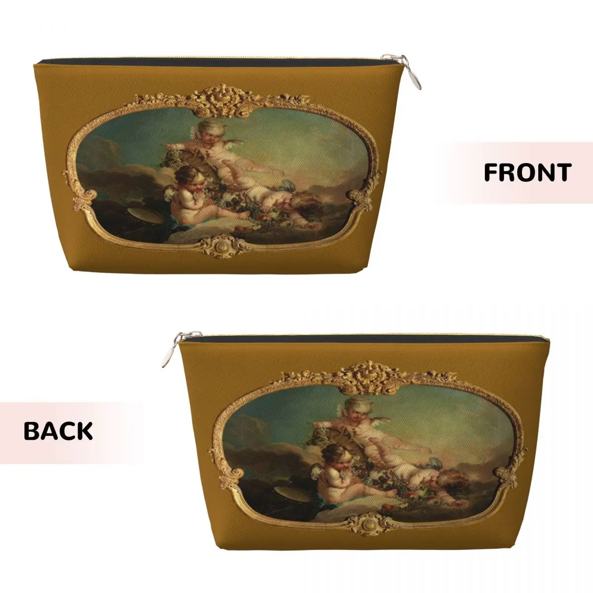 Custom Allegory Of Autumn Makeup Bag for Women Travel Cosmetic Organizer Cute Boucher Rococo Renaissance Storage Toiletry Bags