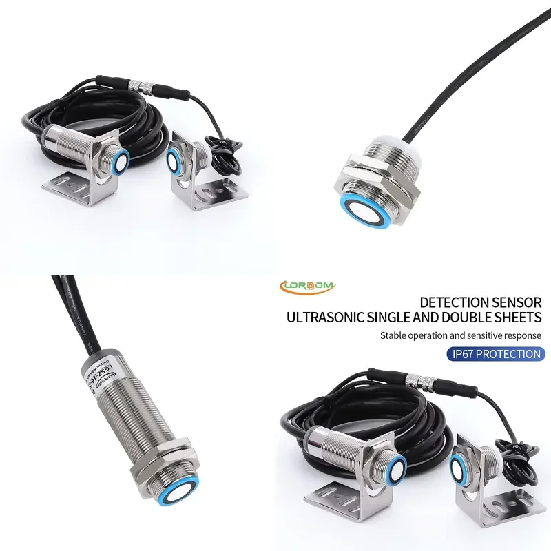 

LORDDOM Universal High Precision High Sensitivity Double Sheet Detector Sensor Ultrasonic for 10-30VDC NPN/PNP NO/NC