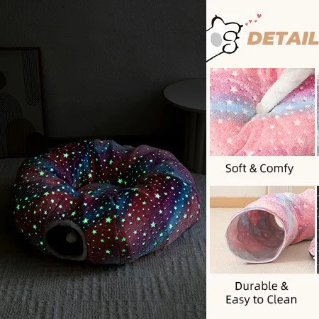 Túnel y cama plegable para gatos y mascotas pequeñas tipo nido