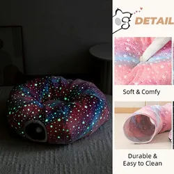 Túnel y cama plegable para gatos y mascotas pequeñas tipo nido
