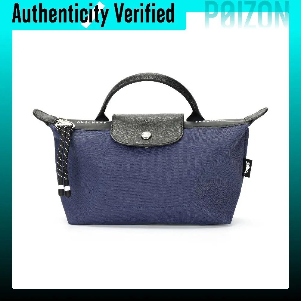 LONGCHAMP Le Pliage Energy Fabric With Calfskin Tote Bag, Shopping Bag, Handbag Women's Marine Blue 30030HSR006