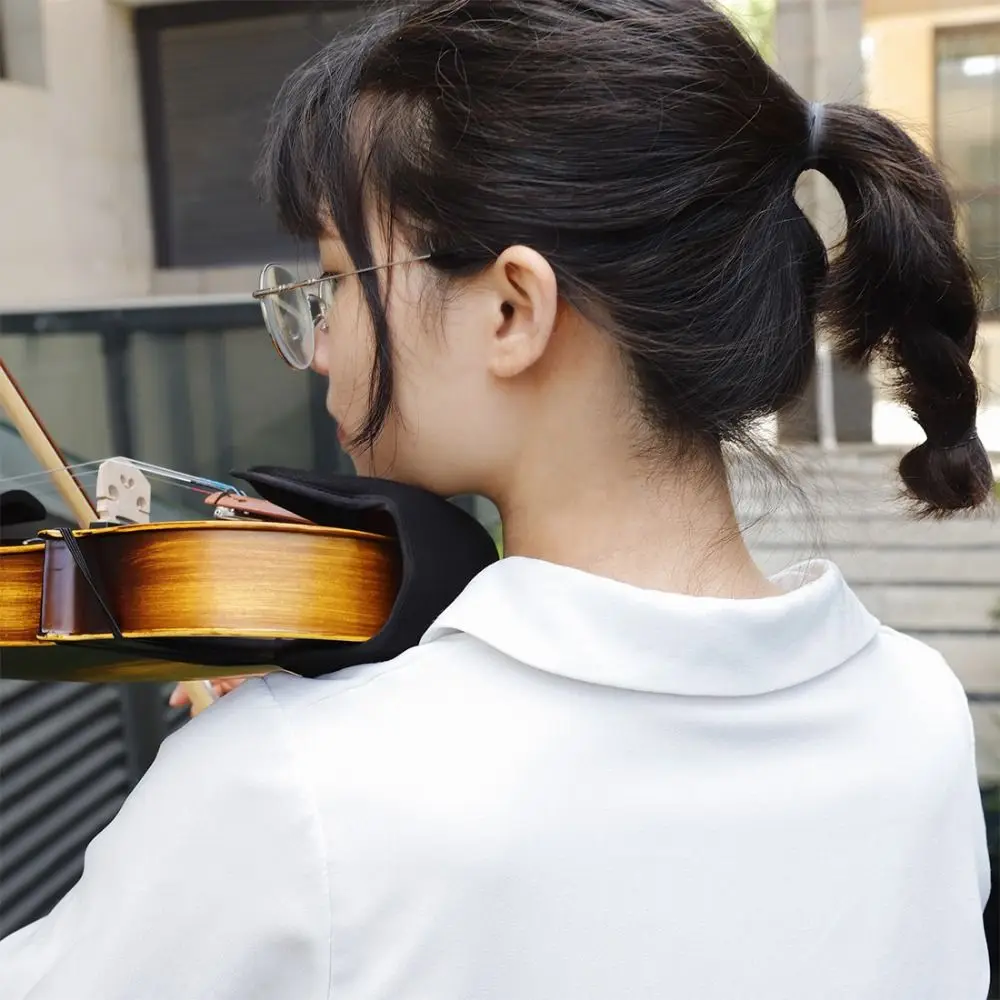 Cotton Violin Shoulder Pad Absorbs Sweat Washable Violin Chin Rest Pad Reduces Friction Violin Parts