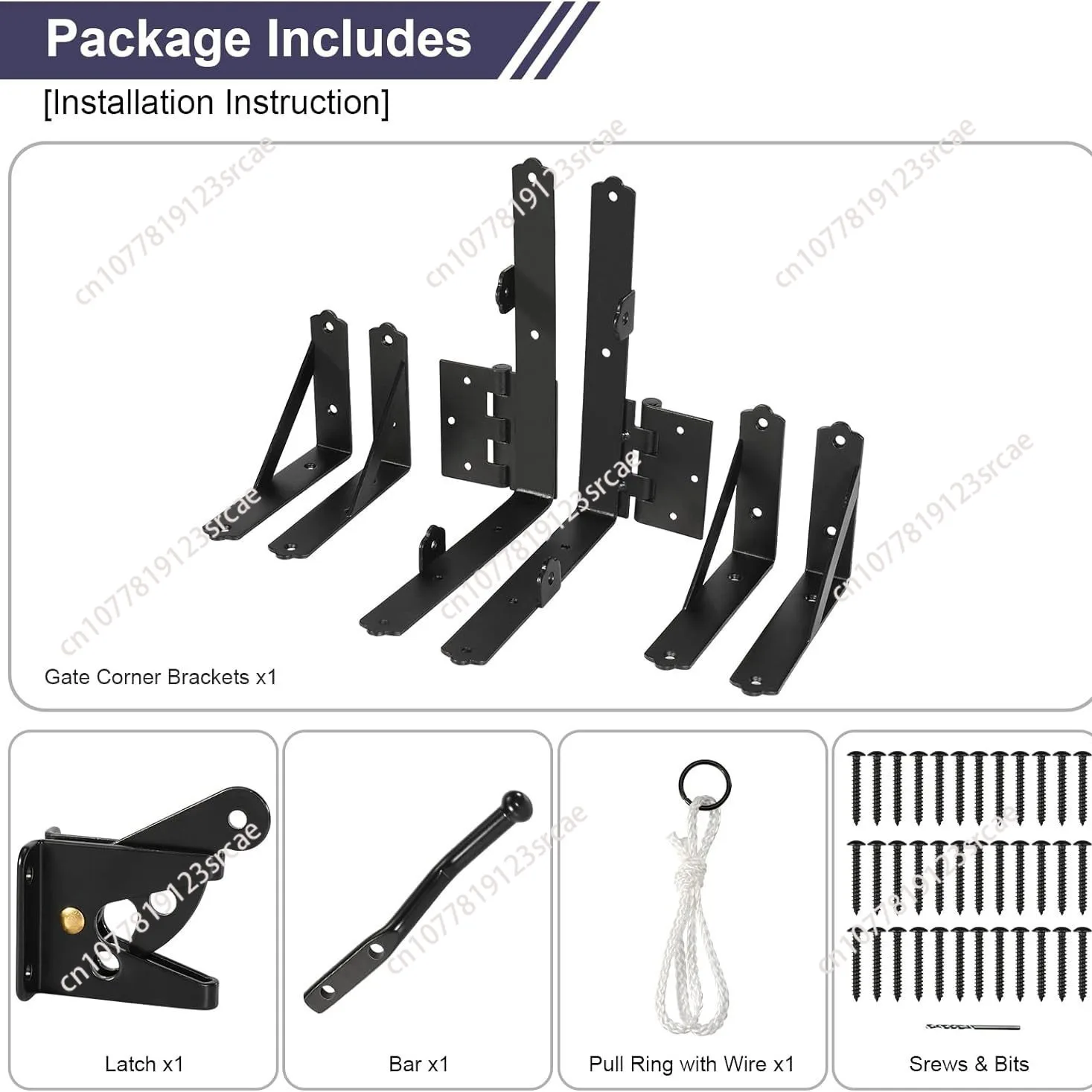 Supply door bracket fence door guardrail garden wooden door support frame baffle storage wall-mounted wall-mounted
