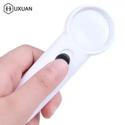 15X Handheld Glass Loupe Magnifier Magnifying Glass Portable Pocket Tool Professional With 2 LED Light