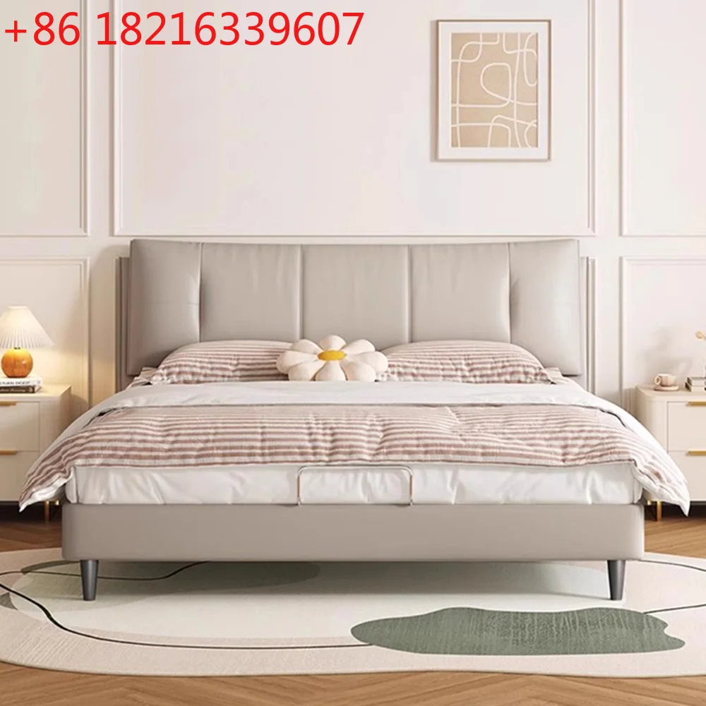 YAO Upholstered King Size Fancy Bed European Luxury Two Persons Sleeping Bed Nightstands 180x200 Meubles De Chambre Home Accesso