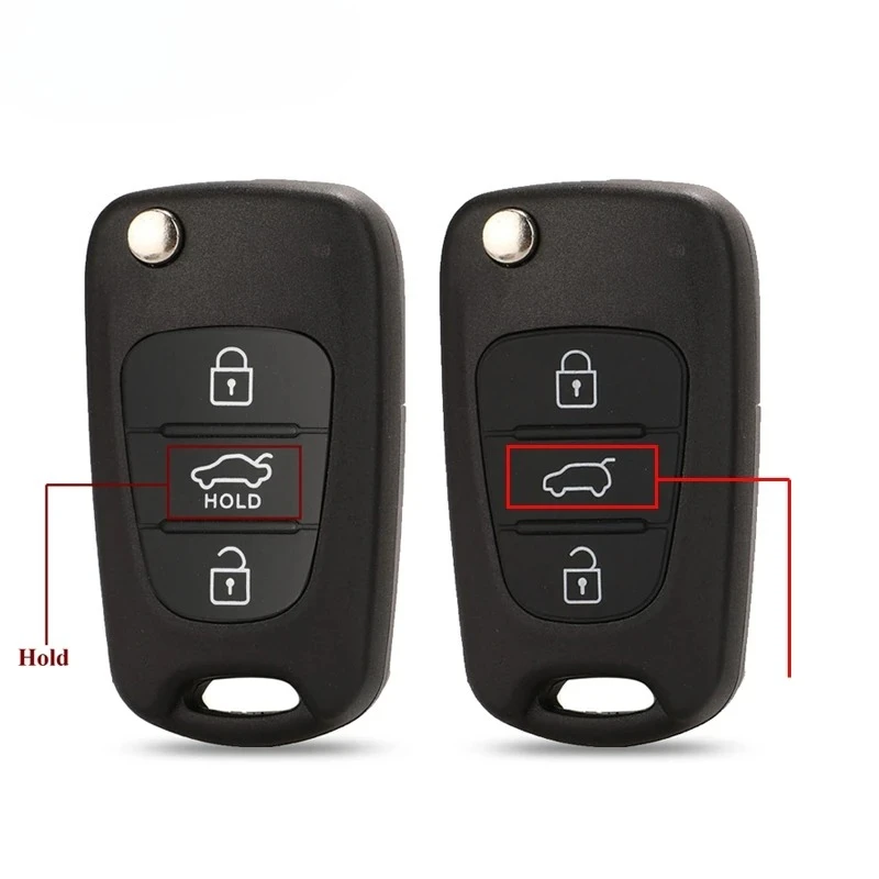 Cangkang Kunci Mobil Remote 3BTN Untuk Kia Sportage K2 K5 Hyundai Ix35 IX30 Accent IX20 Flip Folding Remote Key Case Fob TOY40